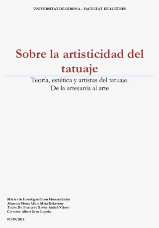 Universitat De Girona Facultat De Lletres Pericco Alba - Information