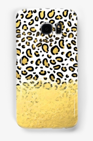Gold Cheetah Luxe - Leopard Print White Background