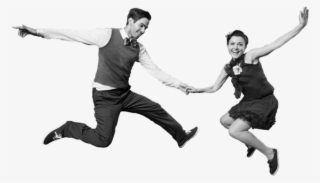 Happy White American Couples - Jumping