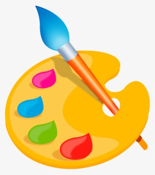 Paint Palette And Brush Png Image - Paintbrush And Palette Png