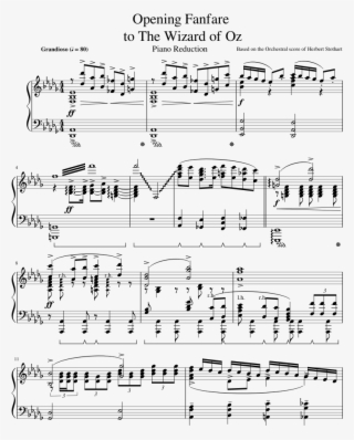Opening Fanfare To The Wizard Of Oz Sheet Music Composed - Sheet Music