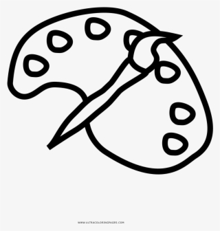 Paint Palette Coloring Page - Line Art