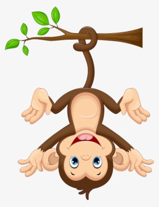 Monkey Cartoon Free Photo Png Clipart - Cartoon Monkey Hanging From Tree