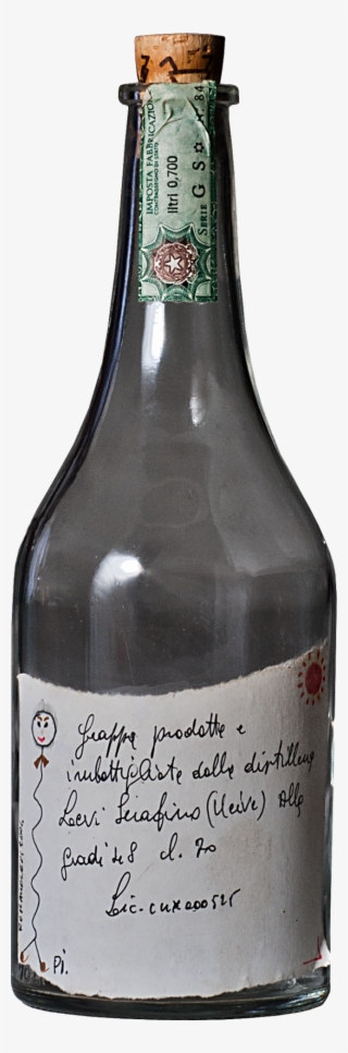 Grappa Romano Levi Empty Bottle For Collection - Glass Bottle