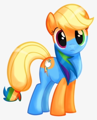 Goldennove, Fusion, Rainbow Dash, Safe, Solo, Sparkles - Rainbow Dash And Applejack Fusion