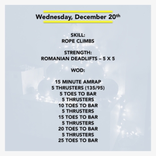 Wednesday, December - Smart Member