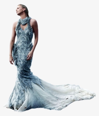 Charlize Theron Transparent Png - Alexander Mcqueen Wave Dress