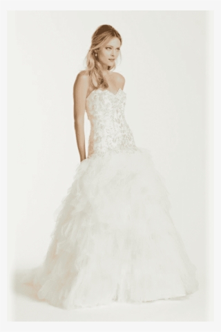 Strapless Wedding Dress W/ Beaded Lace - Wedding Dress