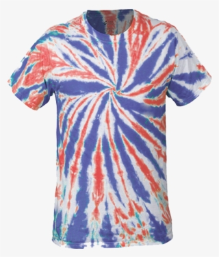 Multi Color Tie Dye Tee Red/white/blue Xl - Active Shirt
