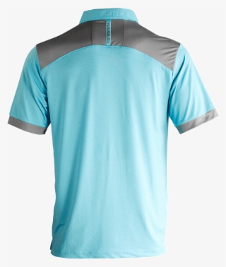 Rockwell Poly-blend Polo - Polo Shirt Aqua Blue And Gray