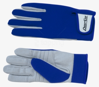 Deep See Blue Gloves Png - Football Gear