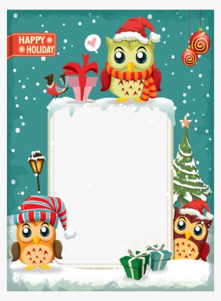 Cute Owl Frame - Cute Christmas Owl Frame