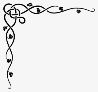 Flourish Clipart Vine - Border Design Black And White