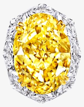 A Graff Yellow And White Diamond Ring Featuring A Fancy - Diamond