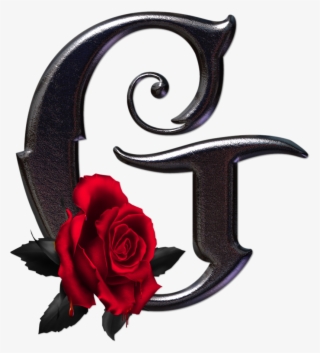 Alfabeto Gótico Con Rosas Rojas - Gothic Letters Png