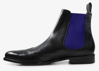 Ankle Boots Erol 32 Black Elastic Purple Flame - Chelsea Boot