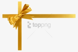 Free Png Gold Ribbon Png Image With Transparent Background - Gold Bow Ribbon Png