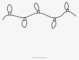 Dibujo De Luces De Navidad Para Colorear - Line Art