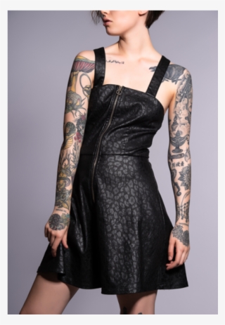 Glam Goth Leo Dress - Little Black Dress