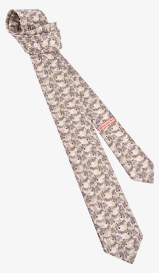 Pictorial Corbata Tie Silk Beige - Wood