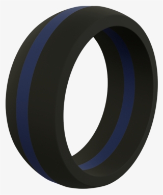 Men's Thin Blue Line Silicone Ring - Ring