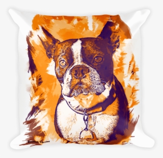 Boston Terrier Artistic Photo Art Decorative Pillow - Artist