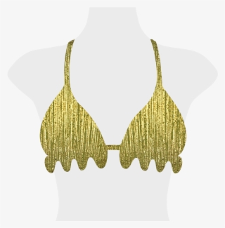 Golden Glow Flora Bikini Top