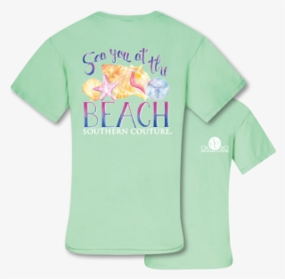 Southern Couture Sea You At The Beach Seashells Comfort - Active Shirt