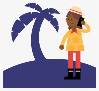 Person Talking To Their Insurer On The Phone - Illustration