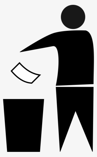 Big Image - Man Throwing Trash Sign