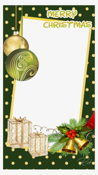 Golden Bells And Decoration - Green Christmas Decorations Png ...