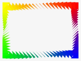 Neon Clipart Frame - Colorful Border Transparent Background