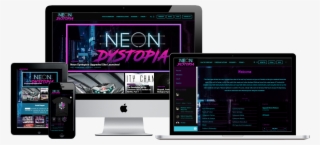 Neon Portfolio Piece Png - Imac 27