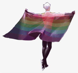 Yoi Yurionice Viktor Victor Pride Flag Gay Iceskating - Illustration