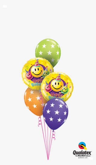 Birthday Smileys & Stars Bouquet - Qualatex Valentines Bouquets