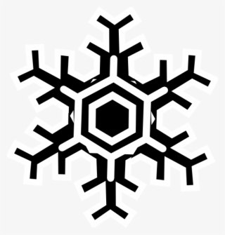 Small - Black Snowflake Transparent Background