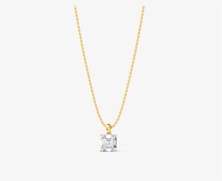 Square Emerald-cut Diamond Pendant Necklace - Locket