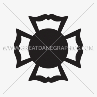 Firefighter Maltese Cross Stencil - Emblem