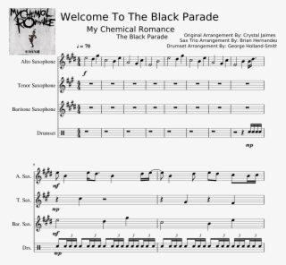 Welcome To The Black Parade Sheet Music Composed By - Gang Plank Galleon Alto Sax