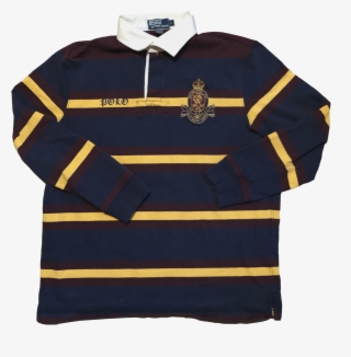 Vintage Ralph Lauren Polo Rugby Maroon/navy/yellow - Polo Shirt
