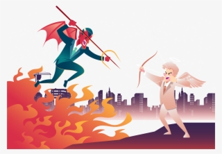 Banner Download Angel Vs Transprent Free Download Recreation - Devil Vs Angel Png