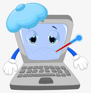 Computadora Enferma Png - Cartoon Picture Of Computer Virus