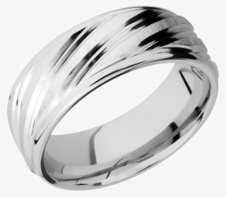 Cc8refdbstripe Cross Satin/polish - Titanium Ring