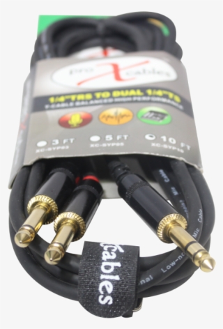 Unbalanced Trs-m Stereo To Dual Ts High Performance - Coaxial Cable