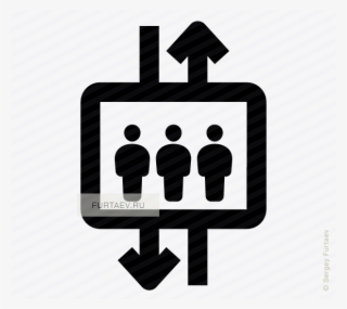 Vector Icon Of People Group In Elevator - Do Not Use Elevator Icon