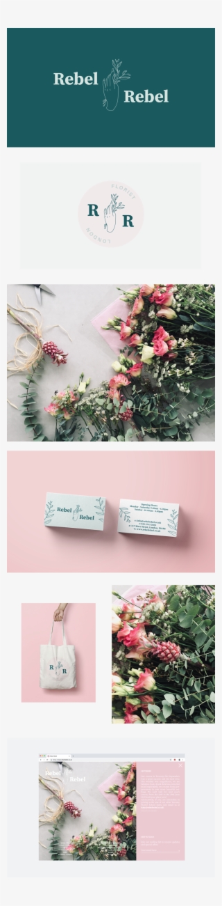 Rebelrebel Business Card Green 1 - Garden Roses