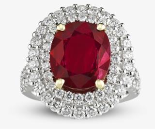 Burma Ruby And Diamond Ring, - Ring