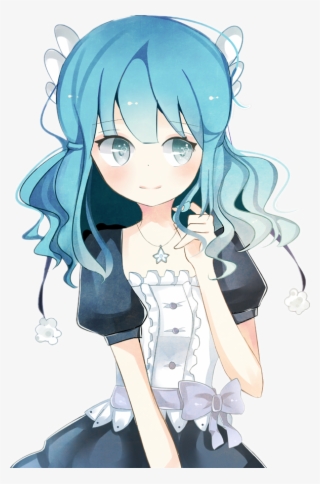 Avatars - Blue Hair Anime Girl Render