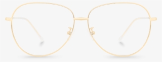 Front View Of Moxy Gold Oval Glasses Made From Golden - Shadow