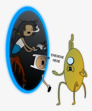 "adventure Time Thinks With Portals" By Treblechibi - Portal 2 Adventure Time